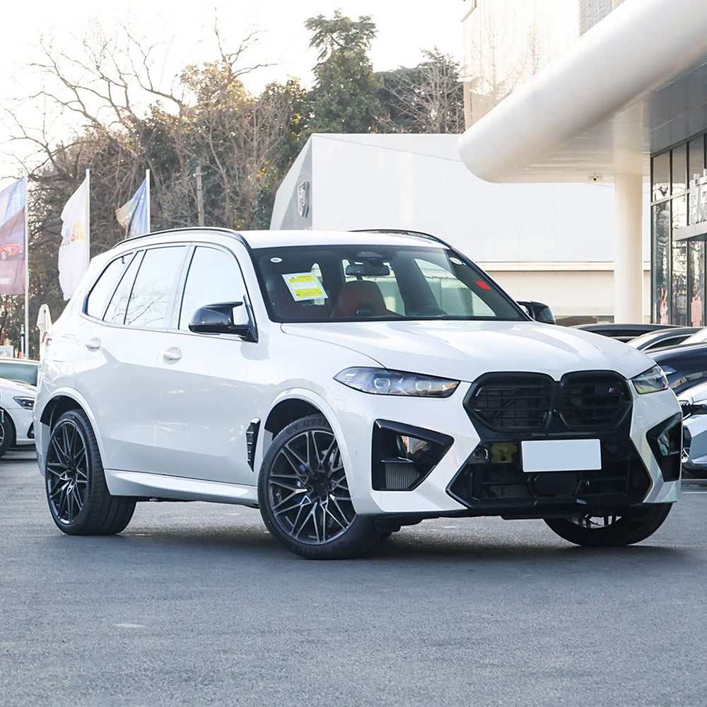 BMW X5 M F95 LCI MP Design Carbon Fibre Side Skirt Extensions — front three-quarter view