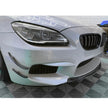 BMW M6 F06 OEM Style Carbon Fibre Canards — front three-quarter view
