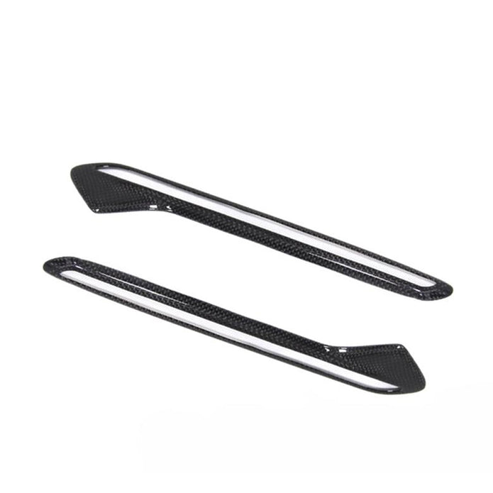 BMW M6 F06 OEM Style Carbon Fibre Front Wing Vent Trims — surface and edge detail