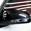 BMW M2 F87 Competition Carbon Fibre Replacement Mirror Caps — front three-quarter view