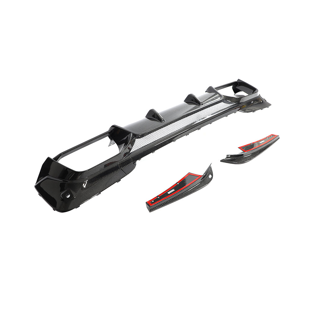 BMW X3 M F97 Pre-LCI 3D Design Carbon Fibre Rear Diffuser — front three-quarter view