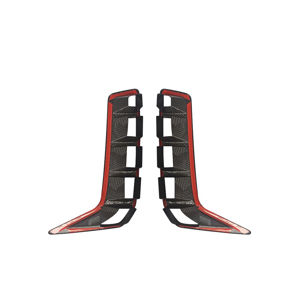 BMW X5 G05 LCI OEM Style Carbon Fibre Front Wing Vent Trims — mounting-area detail