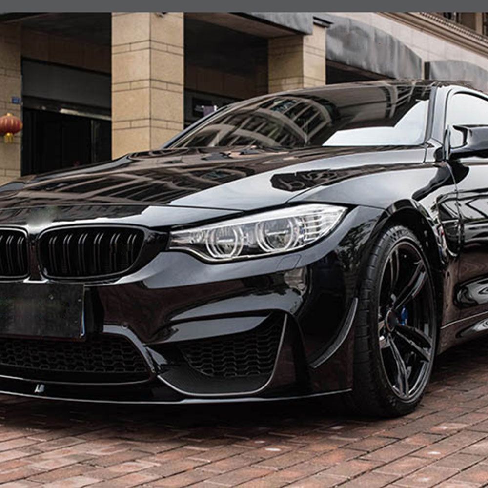 BMW M3 F80 OEM Style Carbon Fibre Canards — front three-quarter view