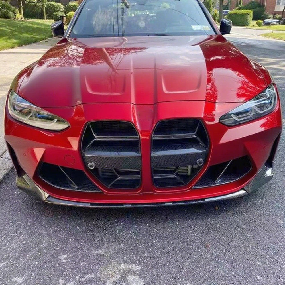BMW M3 G80 MP Design Carbon Fibre Front Lip — front three-quarter view