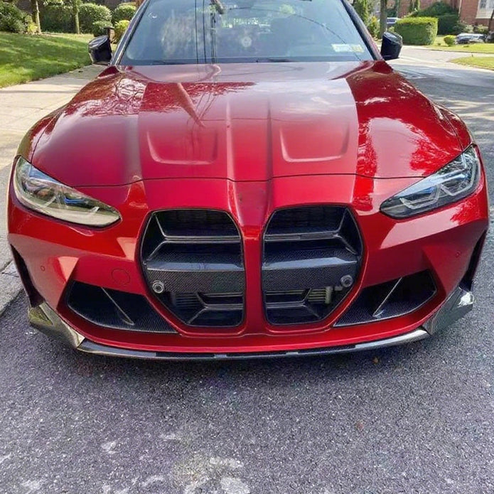 BMW M3 G80 MP Design Carbon Fibre Front Lip — front three-quarter view