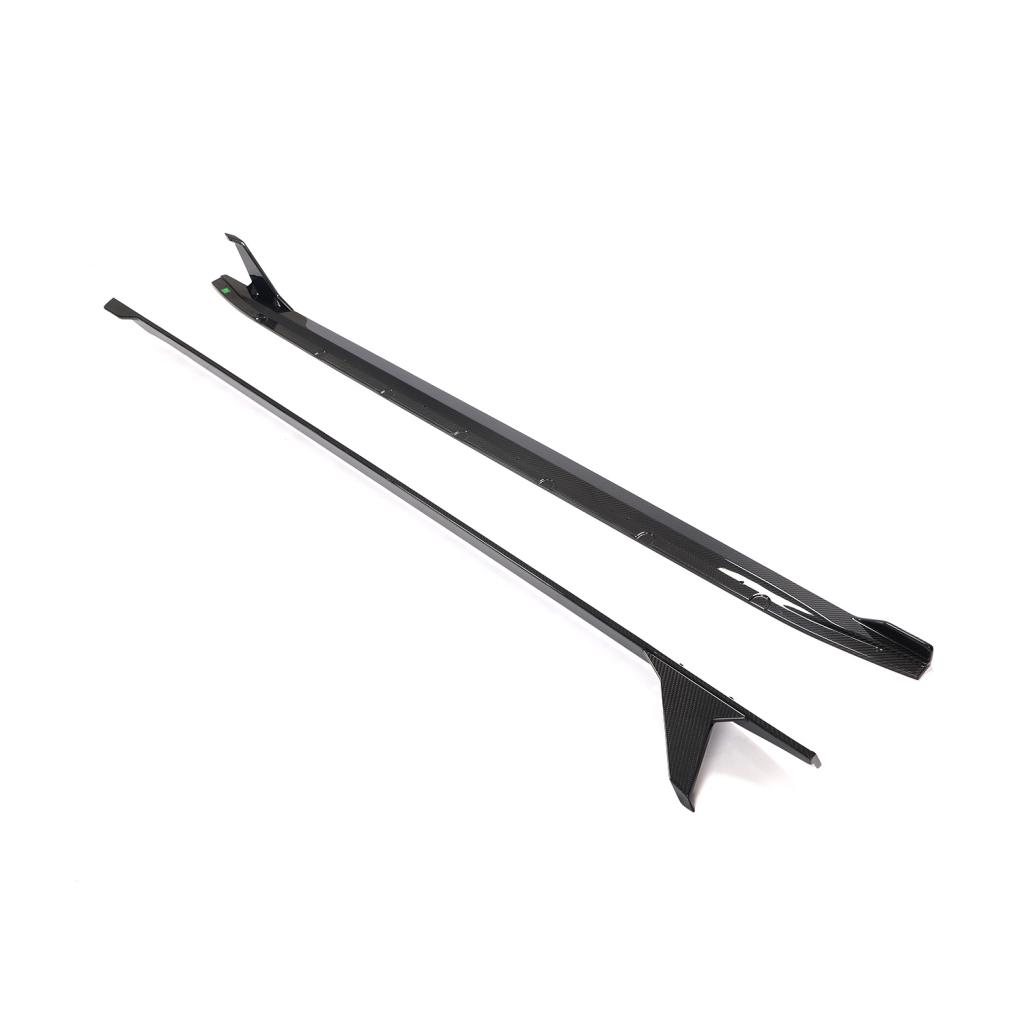BMW M4 G82 OEM Style Carbon Fibre Side Skirt Extensions — mounting-area detail