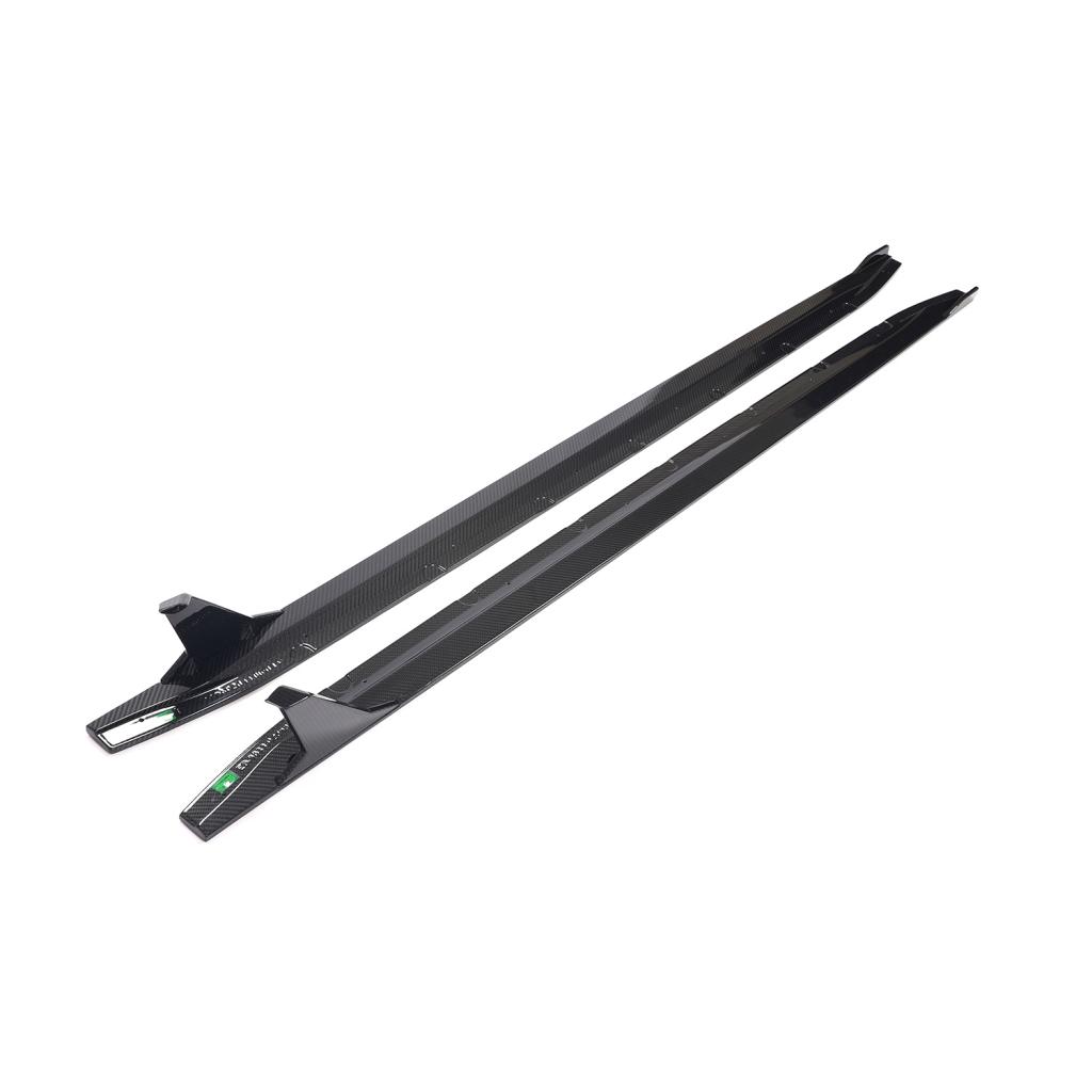BMW M4 G82 OEM Style Carbon Fibre Side Skirt Extensions — side profile