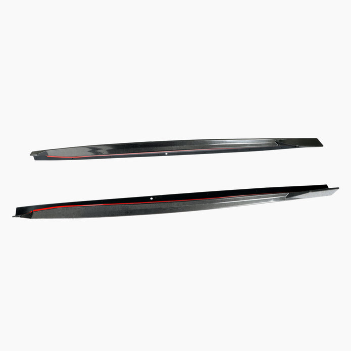 BMW X5 G05 Pre-LCI OEM Style Carbon Fibre Side Skirt Extensions — surface and edge detail