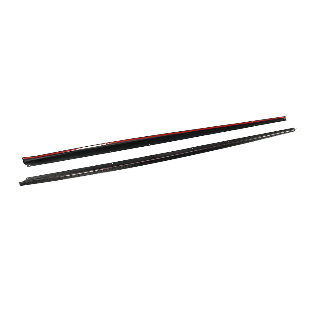 BMW M5 F90 Pre-LCI 3D Design Carbon Fibre Side Skirt Extensions — mounting-area detail