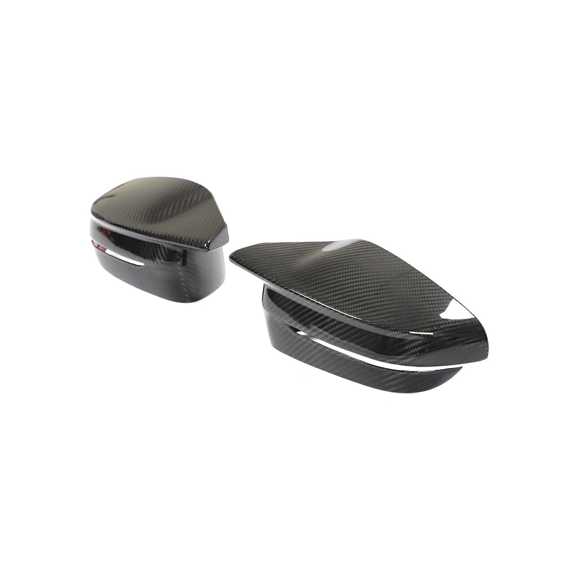 BMW M3 G80 Carbon Fibre Mirror Cap Overlays — side profile