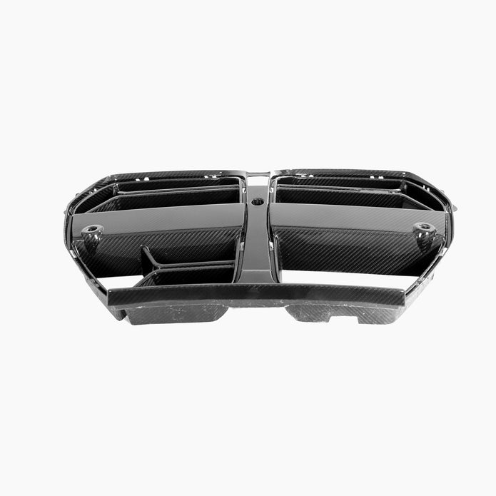 BMW M3 G80 CSL Design Pre-Preg Carbon Fibre Front Grille — front three-quarter view