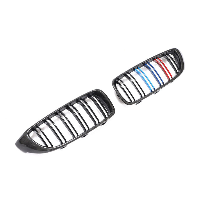 BMW M3 F80 Carbon Fibre Dual-Slat Front Grille — side profile
