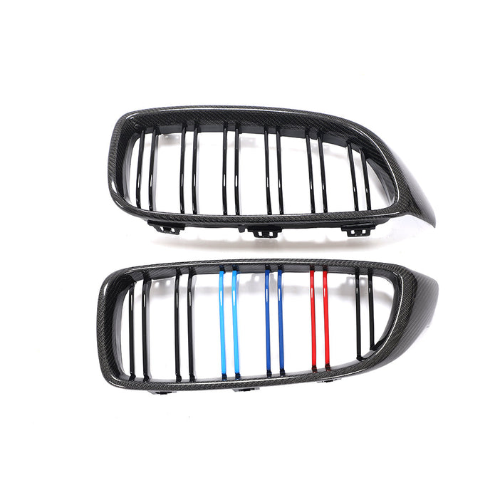 BMW M3 F80 Carbon Fibre Dual-Slat Front Grille — surface and edge detail