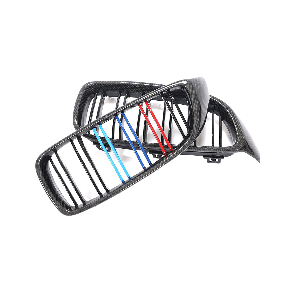 BMW M3 F80 Carbon Fibre Dual-Slat Front Grille — mounting-area detail