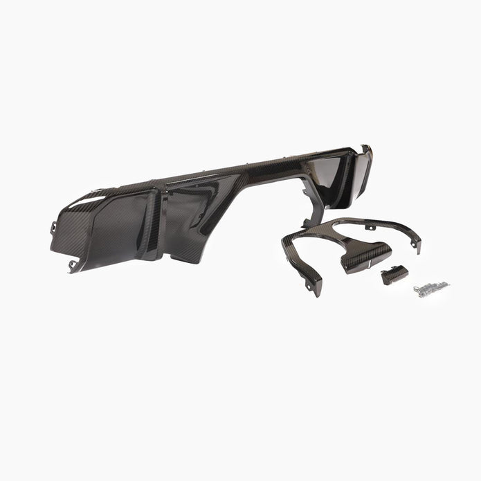 BMW M3 G80 Pre-Preg Carbon Fibre Rear Diffuser — front three-quarter view