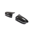 BMW M5 F90 Pre-LCI OEM Style Carbon Fibre Mirror Cap Overlays — front three-quarter view