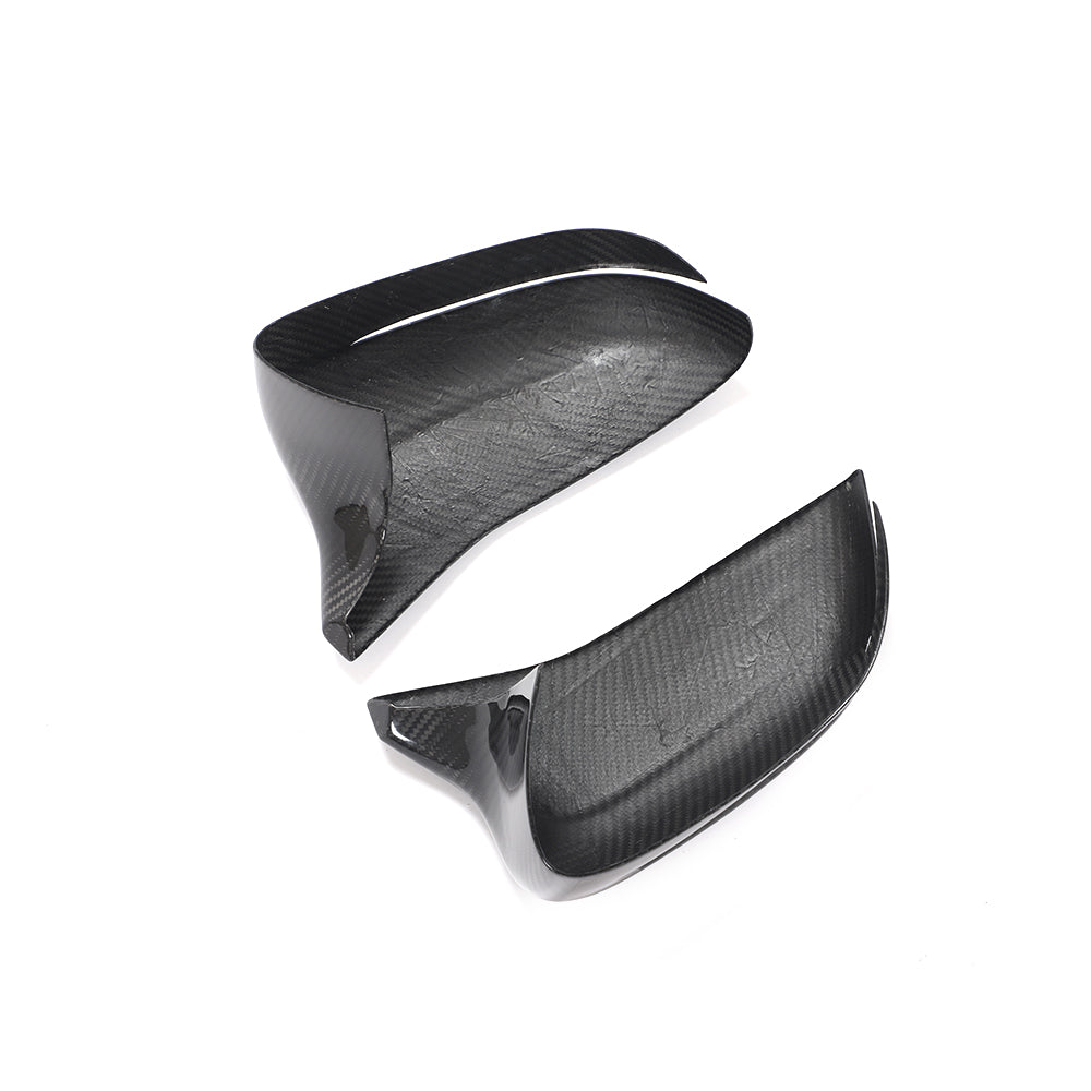 BMW M5 F90 Pre-LCI OEM Style Carbon Fibre Mirror Cap Overlays — surface and edge detail