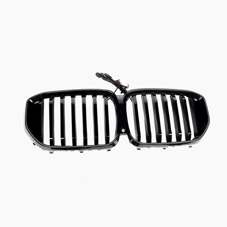 BMW X5 G05 LCI Gloss Black LED Single-Slat Front Grille — complete product view