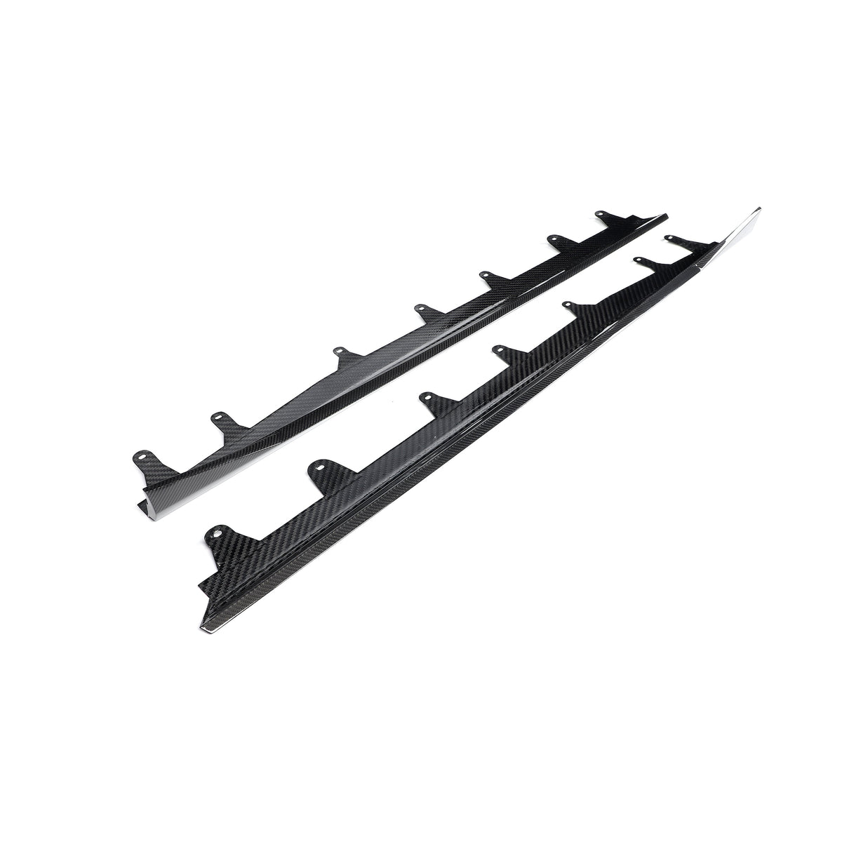 BMW X5 M F95 LCI MP Design Carbon Fibre Side Skirt Extensions — surface and edge detail