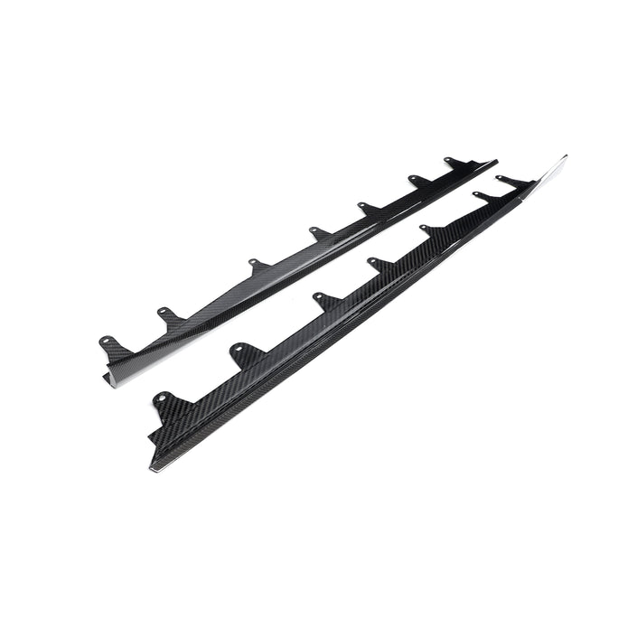 BMW X5 M F95 LCI MP Design Carbon Fibre Side Skirt Extensions — surface and edge detail