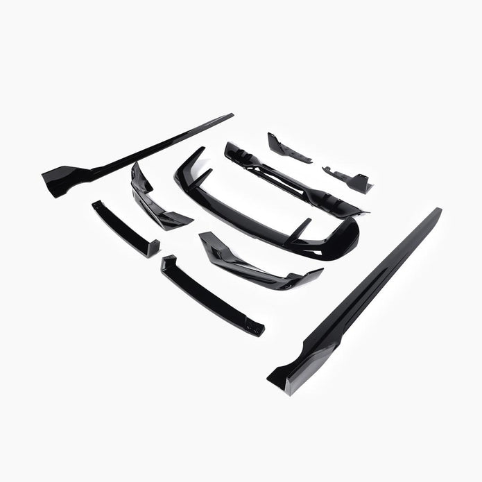 BMW X5 G05 LCI Gloss Black Aero Styling Kit — front three-quarter view