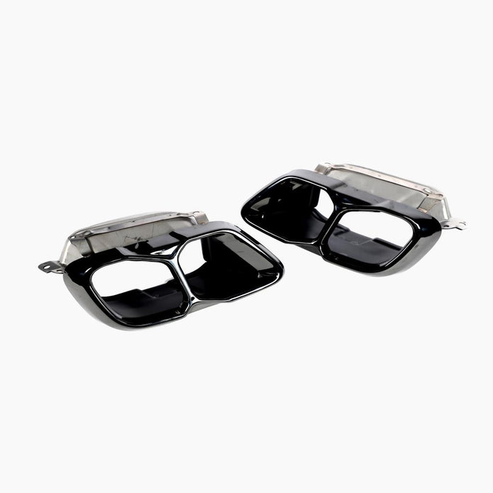 BMW X5 G05 Pre-LCI Gloss Black Exhaust Tip Set — complete product view