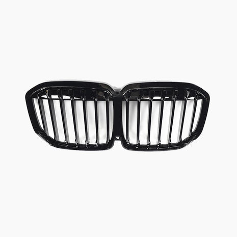 BMW X7 G07 Pre-LCI Gloss Black Single-Slat Front Grille — complete product view