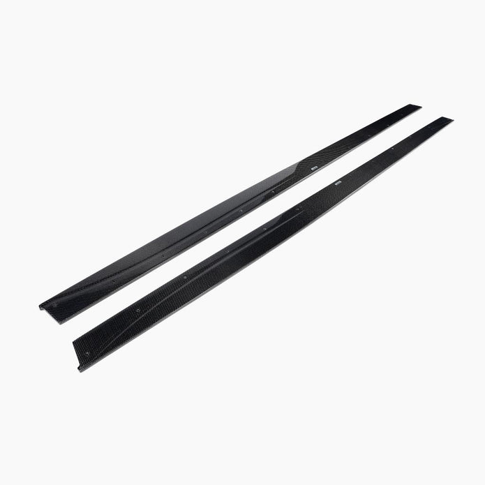 BMW M4 F82 Carbon Fibre Side Skirt Extensions — surface and edge detail