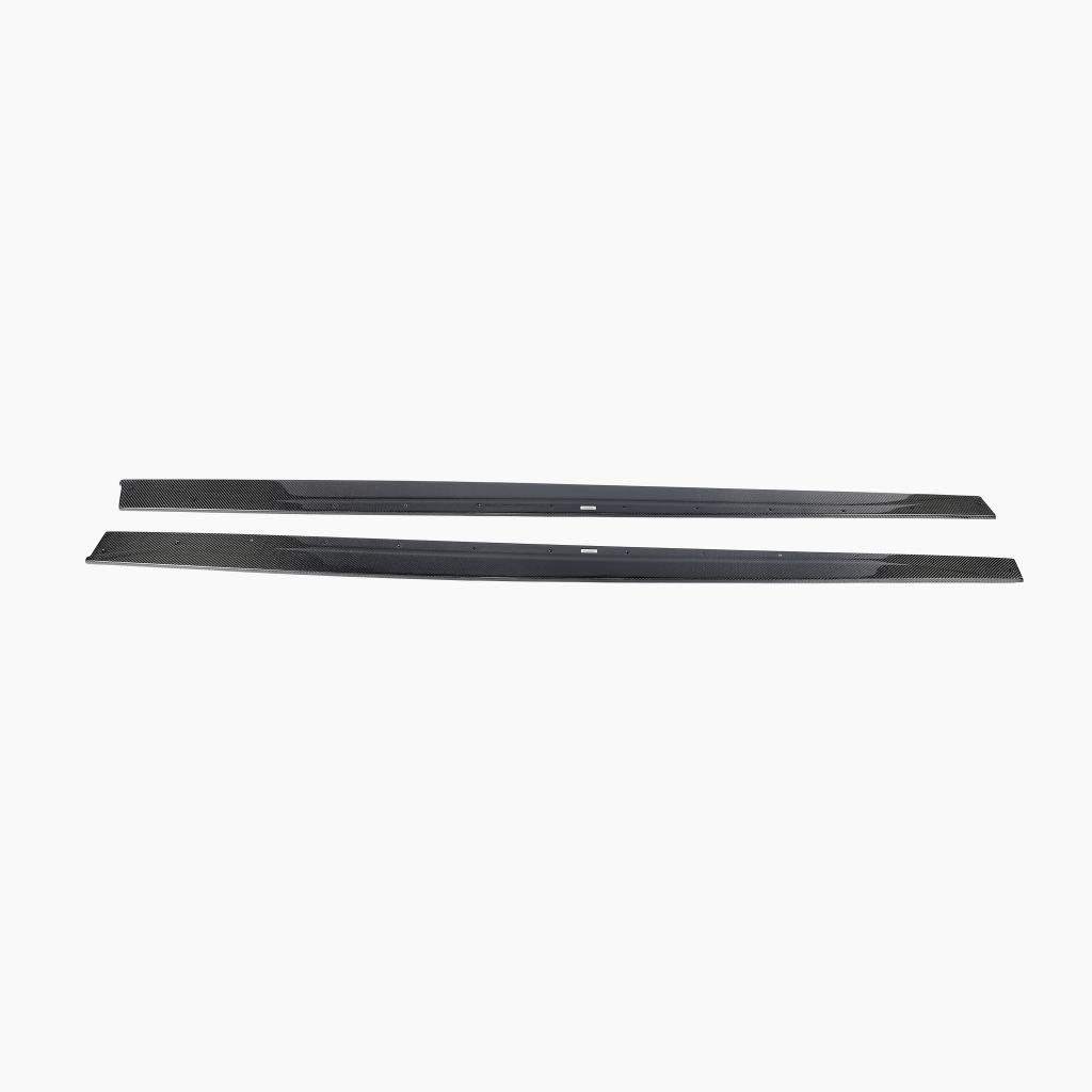 BMW M4 F82 Carbon Fibre Side Skirt Extensions — complete product view